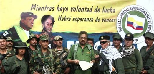Comandante Iván Márquez verliest die Erklärung der neuen FARC-EP